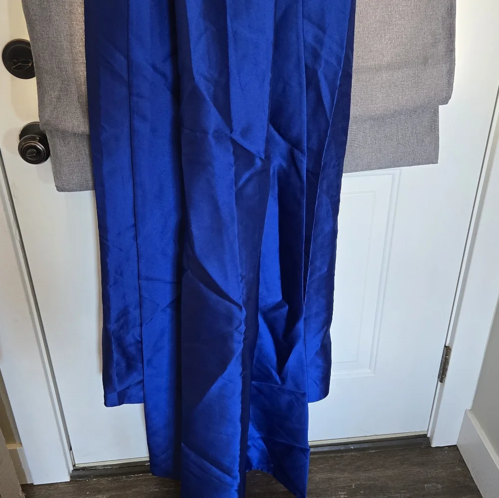 Alfred Sung Strapless Satin Twill Column Dress w/Removable Train Sz 2 Imperfect - Picture 14 of 16